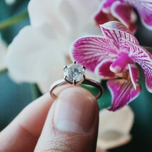 14K White Gold, 1.5 Carat Solitaire Diamond Ring